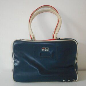 Vintage FILA Navy Blue Duffle Shoulder Bag - Retro Y2K Classic Sports Style